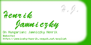 henrik jamniczky business card
